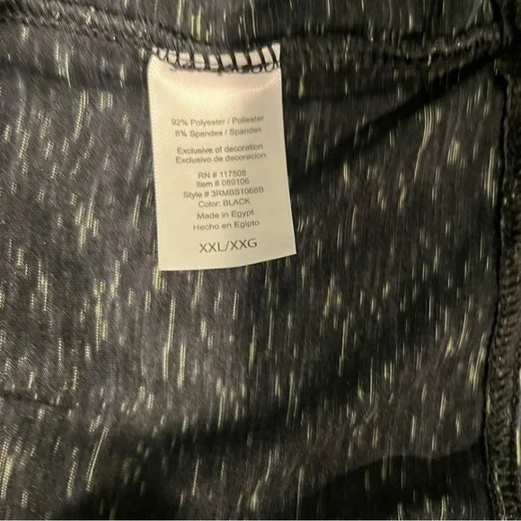 Reebok Mens XXL Black Space Dye Speedwick Athletic T-Shirt #310 - Picture 8 of 15